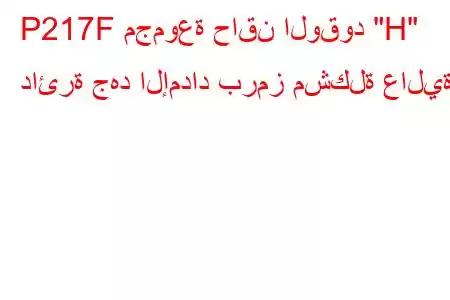 P217F مجموعة حاقن الوقود 