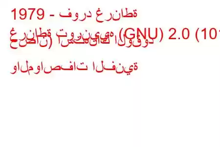 1979 - فورد غرناطة
غرناطة تورنييه (GNU) 2.0 (101 حصان) استهلاك الوقود والمواصفات الفنية